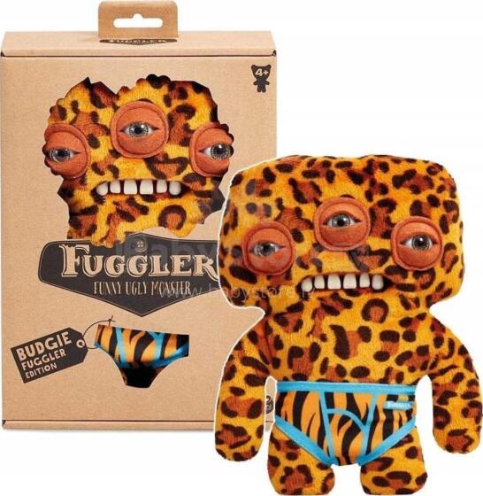 Fuggler Annoyed Alien (Leopard) 23cm - Exclusive Underoo Mcgoo by ZURU juokingas bjaurus monstras, pliušinis kolekcinis žaislas – ginger, vaikiškas minkštas žaislas