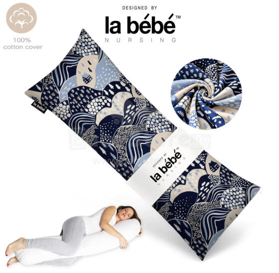 „La Bebe ™“ lengvoji motinystės pagalvė Art. 00608159 Nordic Hills. Daugiafunkcinė miego pagalvė 135 x 50 cm