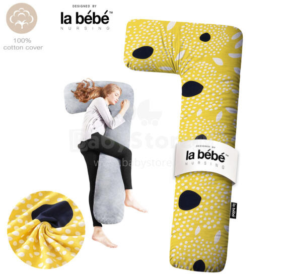 La Bebe ™ minkštos pagalvėlės Art. 70608146 Nordic Seeds. medvilnės slaugos nėščios nėščios pasagos pagalvė su užvalkalu [2 užvalkalai], 180 cm