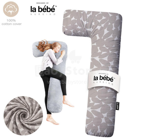 La Bebe ™ minkštos pagalvėlės Art. 80579836 Nordic Pebbles. medvilnės slaugos nėščios nėščios pasagos pagalvė su užvalkalu [2 užvalkalai], 180 cm