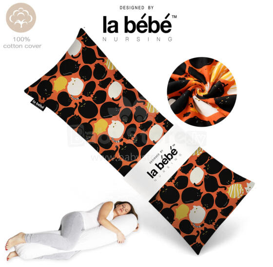 „La Bebe ™“ lengvoji motinystės pagalvė Art.30579834 Nordic Cats. Daugiafunkcinė miego pagalvė 135 x 50 cm