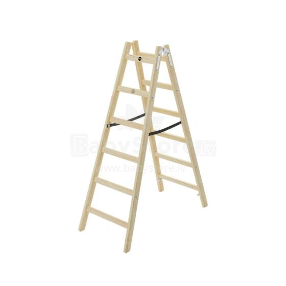 Dvipusės kopėčios H40 StandardLine / medinės / 2x6 pakopų