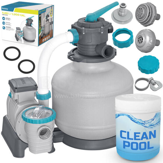Smėlio siurblys baseinams 11355 L/h Bestway 58486 + Multifunkciniai tabletės