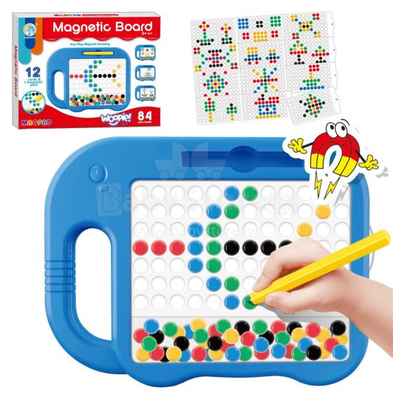WOOPIE Magnetinė lenta vaikams Montessori MagPad Dramblys - 12 dalių rinkinys