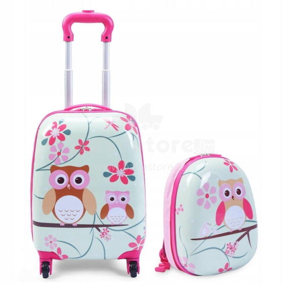 Owl Suitcase+Backpack  Art.BC-S-001 Vaikų lagaminas ant ratų