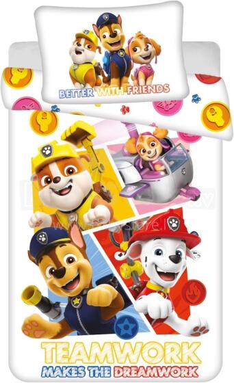 Faro Tekstylia Disney Bedding Paw Patrol Art.277233 medvilnės patalynės komplektas 100x135 + 40x60 cm