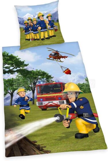 Faro Tekstylia Disney Bedding Feuerwehr Art.277235 medvilnės patalynės komplektas 135x200/80x80 cm