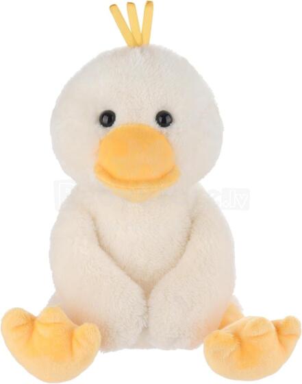Apricot Lamb - Pliušinis žaislas „Aksominė antis“ 23 cm - Pliušinis žaislas vaikams ir kūdikiams - Pūkuotas pliušinis žaislas žaidimams, dovanai ir glamonėms - balta antis