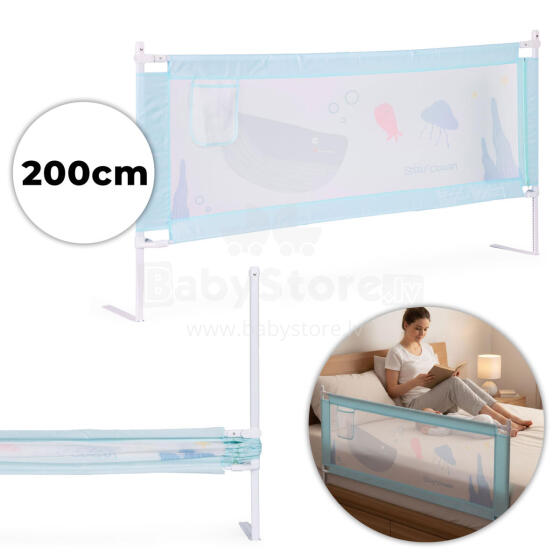 Lovos saugos bėgelis 200 cm apsaugos barjeras vaikams ECOTOYS