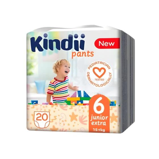 Sauskelnės Kindii junior extra 6 dydis (15+ kg) 20 vnt.