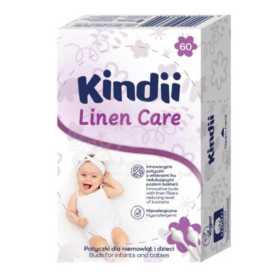 Vatos krapštukai kūdikiams &bdquo;Kindii Linen Care&ldquo;, 60 vnt.