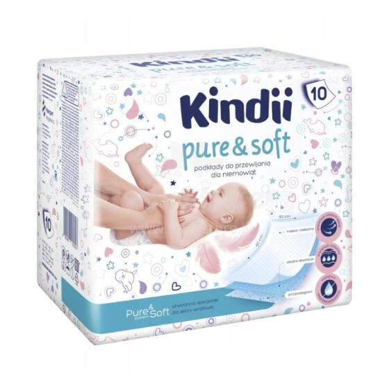 Kūdikių paklodės Kindii Pure&amp;amp; Sof 10 vnt. 60x60cm