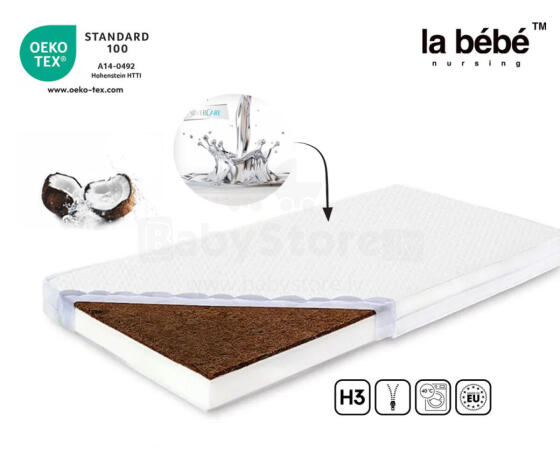 La Bebe™ Silver Care Coco-Air Art.83331 Kūdikių čiužinys standartinei lovai 120x60cm [kokoso + oro pluošto]