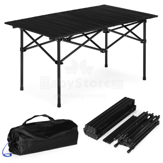 Sulankstomas turistinis stalas 95x55 cm kempingui su juoda krepšiu MultiGarden