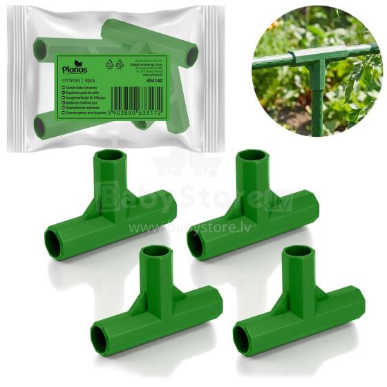 11 mm strypų tipo 3 jungtys pomidorų augalams Plonos PL-941 žalia 4 vnt.