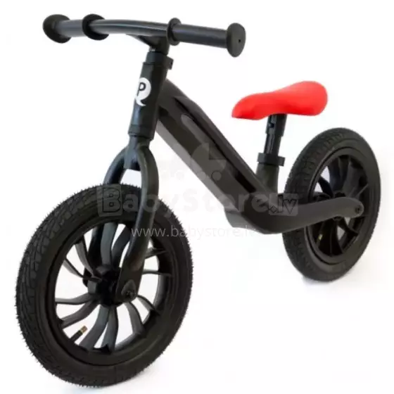 Aga Design Qplay Racer Art.281263 Black  Juodas vaikiškas bėgimo takelis su metaliniu rėmu ir pripučiamais ratais