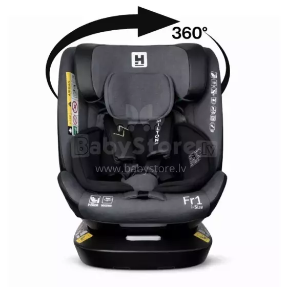 Aga Design Hamilton 360 I-Size Art.FR01 Dark Grey Vaikiška automobilinė kėdutė 0-36 kg
