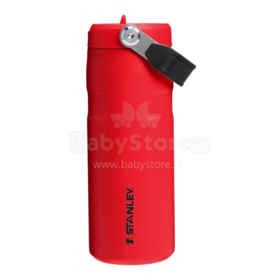 Termosas su šiaudeliu &bdquo;The IceFlow Bottle Flip Straw 2.0&ldquo; 0,47 l, tamsiai raudonas