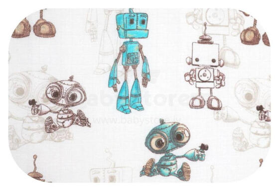 Sauskelnės - 27329 - TETRA PRINT - EGA - ROBOTAI - dydis 70x80 cm