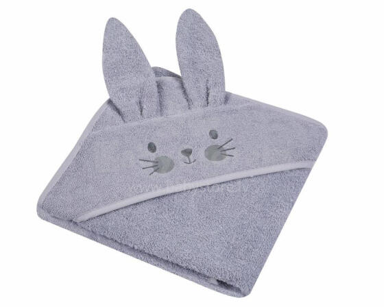 Maudymosi uždangalas - 328 - TERRY - ANIMALS II - TRIUŠIS - dydis 100x100 - PILKA