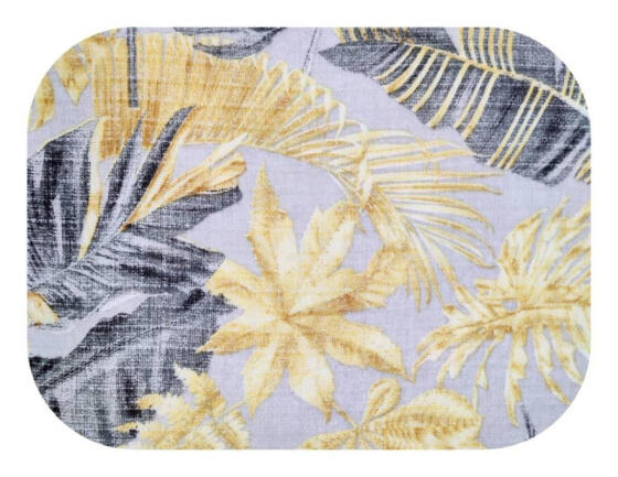 Diaper - 24762 - TETRA PRINT - EGA - MONSTERA  - GOLD/GREY - size 70x80 cm