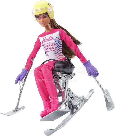 Lėlė - HCN30 - BARBIE - žiemos sportas - PARALIMPINIS SLIDININKAS
