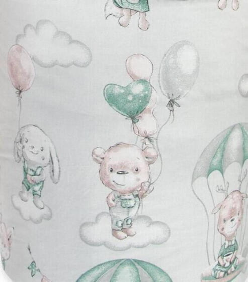 Užvalkalų komplektas - 2 vnt - 120x90, 40x60 - ANIMALIŲ ŠALMAI - ŽALIA