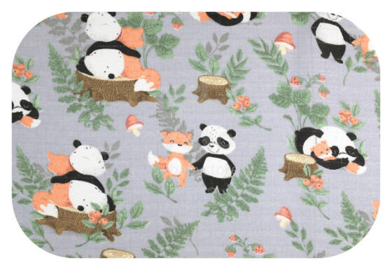Kelnaitės - 28661 - TETRA PRINT - EGA - PANDA MEILĖJE - PILKA - dydis 70x80 cm