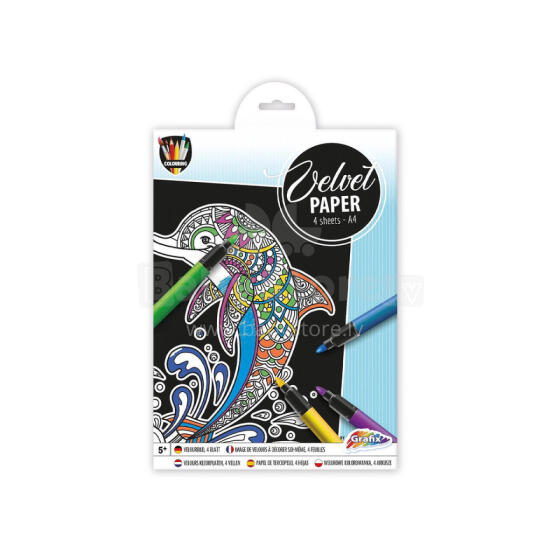 Velvet Painting Paper - 75617 - GRAFIX - DOLPHIN
