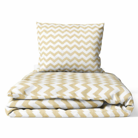 Užvalkalų komplektas - 2 vnt - 120x90, 40x60 - ZIGZAG - BEIGE