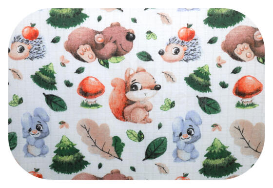 Kelnaitės - 26919 - TETRA PRINT - EGA - RUDENS GYVŪNAI - dydis 70x80 cm