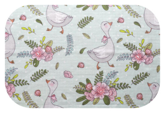 Sauskelnės - 29347 - TETRA PRINT - EGA - GOSSE & FLOWERS - MINT - dydis 70x80 cm