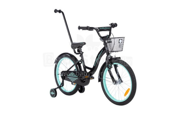 Dviratis - XXV - TOMABIKE 20" - PLATINUM - JUODAS / TURKIS