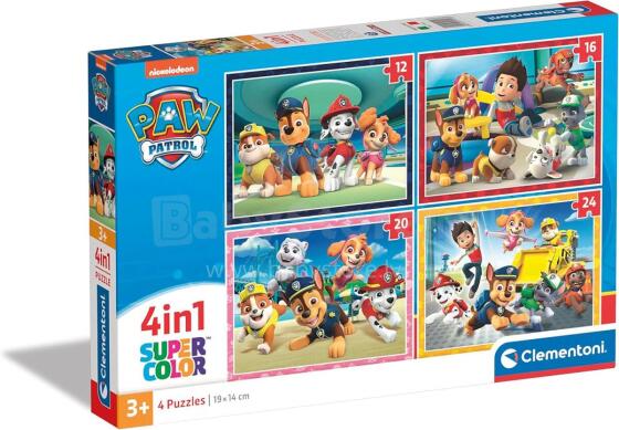 Clementoni Paw Patrol 4 in 1  Art.21513 dėlionės, 72 vnt.