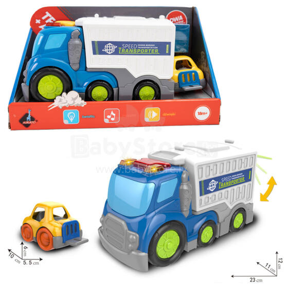 AUTOMOBILIŲ RINKINYS 2 IN 1 ŠIUKŠLIŲ MAŠINA/KRAUTUVAS