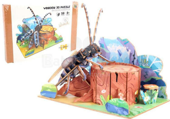 PUZZLE DREWNIANE CHRZĄSZCZ W LESIE