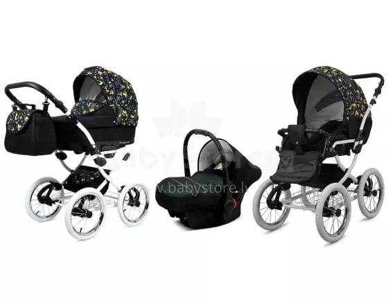 Babylux Margaret White Art.286166 Gold Deer vežimėlis 3 viename