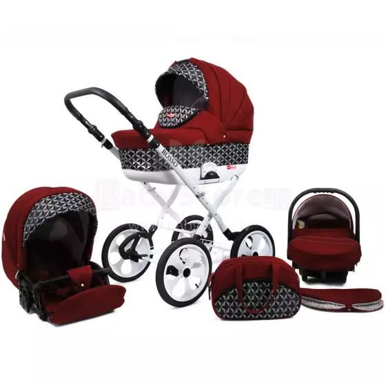 Babylux Rosso Art.286216 vežimėlis 3 viename