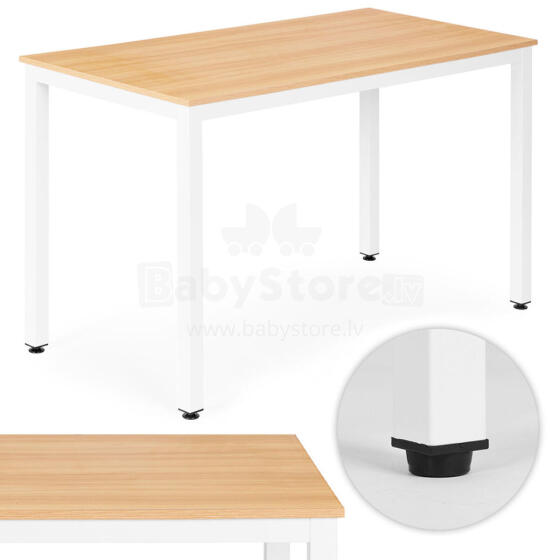 Stalas virtuvei valgomojo 4-5 asmenims kompiuterio stalas 120x60 cm šviesus ąžuolas ModernHome