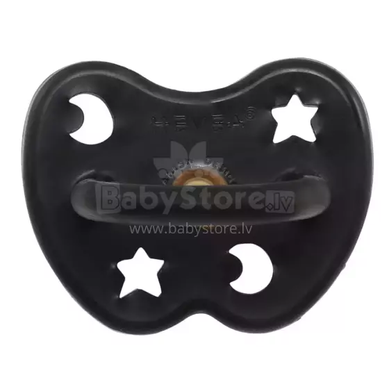 Hevea Natural Rubber Pacifier  Art.211721 Space Black Anatominis / ortopedinis latekso jaukas 3-36 mėn