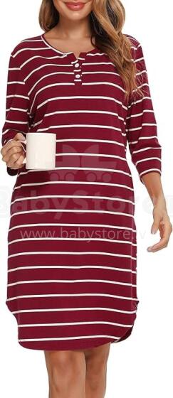 Italian Fashion Night Dress Art.286681 Wine Red Ночная рубашка для беременных / кормления