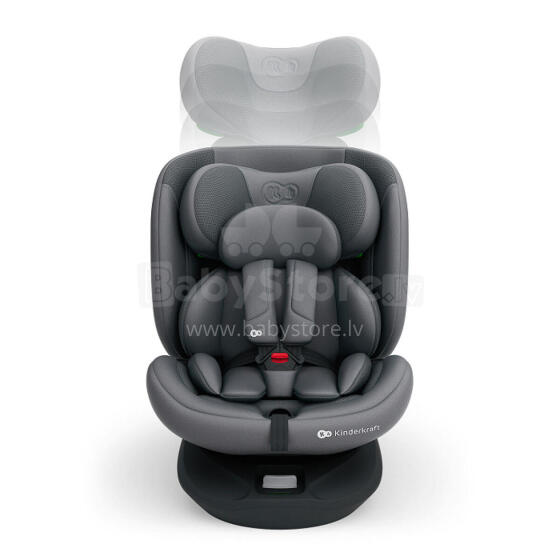 KINDERKRAFT Automobilinė kėdutė I-GROW 2 PLUS i-Size pilka