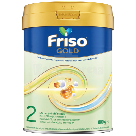 Frisolac® Gold 2 New Formula Art.287203 skirtas maistui vartoti kūdikiams nuo 6 iki 12 mėnesių. 800 g