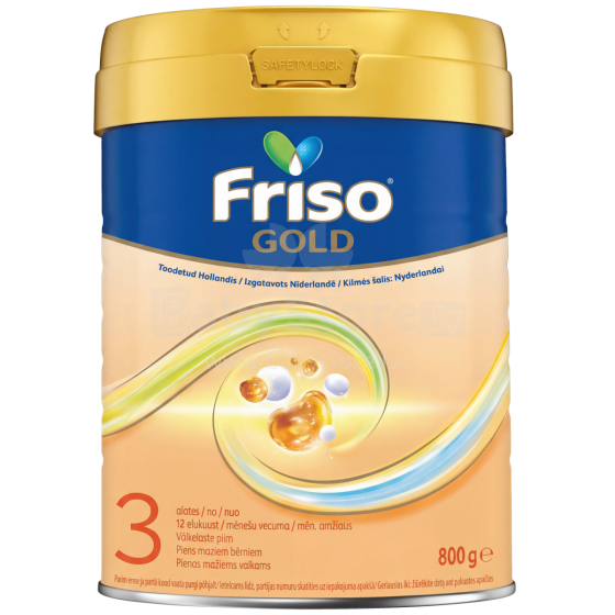 Frisolac® Gold 3 New Formula Art.287204 skirtas maistui vartoti kūdikiams nuo 12+ mėnesių. 800 g