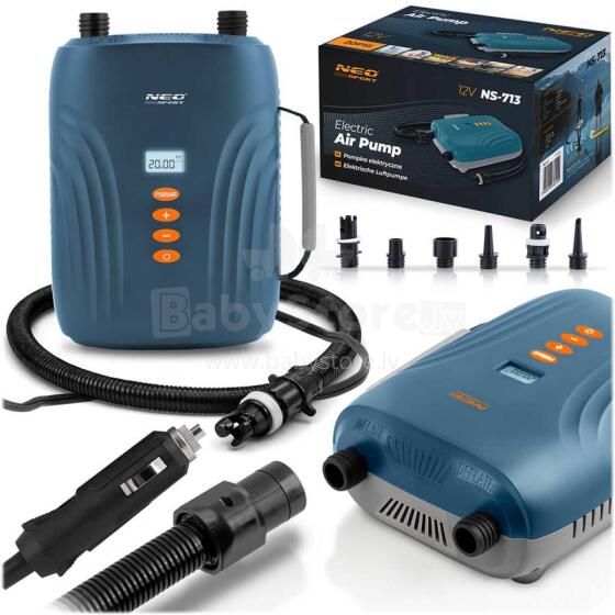 Elektrinė pompa SUP pripučiamam čiužiniui + 6 adapteriai 12V Neo-Sport NS-713
