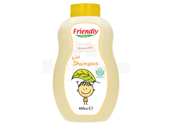 Friendly Organic Shampoo  Art.287532 Organinis kūdikių plaukų ir kūno prausimosi gelis, 400 ml.