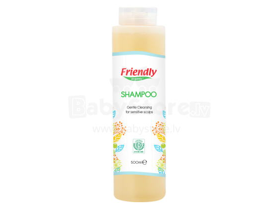 Friendly Organic Shampoo  Art.287533 Organinis kūdikių plaukų ir kūno prausimosi gelis, 500 ml.