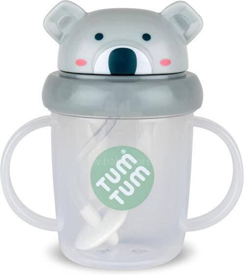 Tum Tum Baby Cup Art.287559 Grey Koala Baby sippy cup with straw for ages 6+ months, 200 ml
