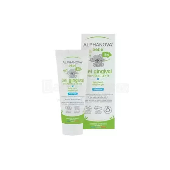 Alphanova Bebe Art.287574 Orgaaniline hambapuhastusgeel beebidele kummeli ja aaloe veraga, 20 ml.