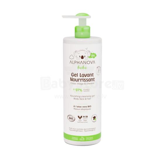 Alphanova Bebe Shower Gel Art.287575 Drėkinamasis dušo želė be kvapiklių sausai odai, 400 ml